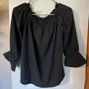 Lulu Off the Shoulder Black Top